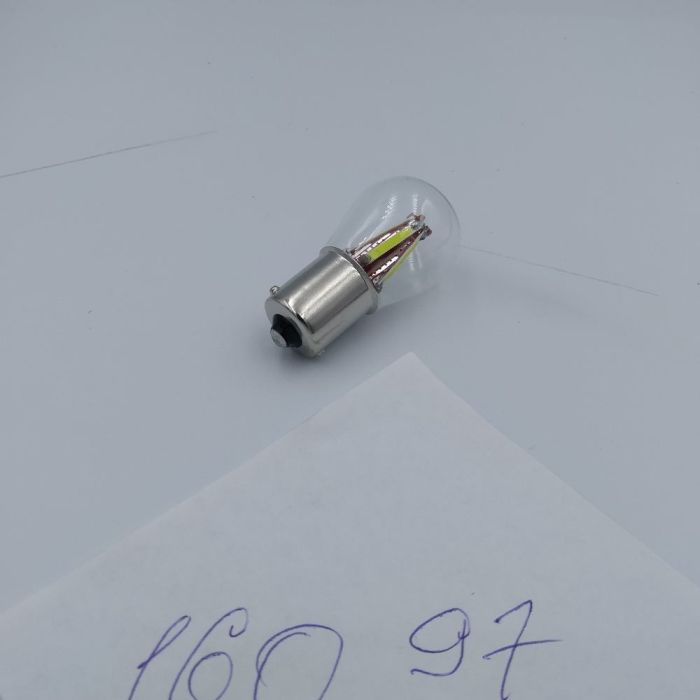 Лампа LED цоколь одноконтактний BA15S; 2.2W; 12-24-V; 3 діода;D-28 mm; L-45 mm (уп. 50 шт)