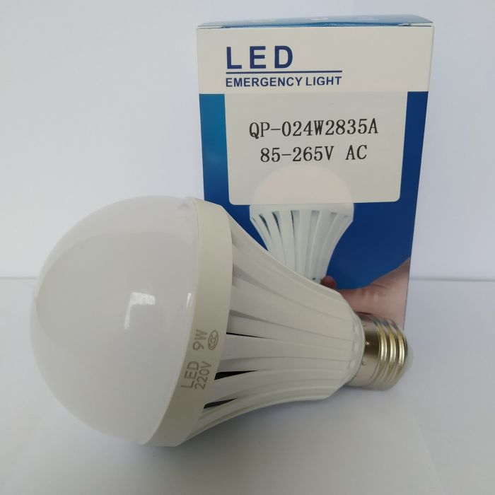 LED Лампочка з акумулятором 85-265V 9W (2h-3h)