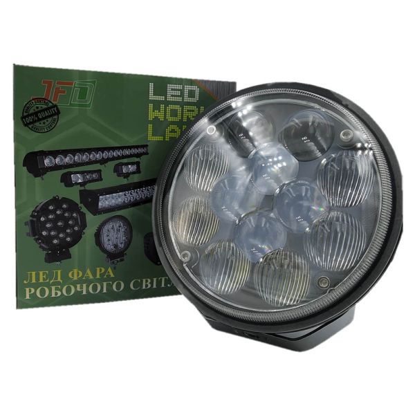 36W (12x3W/гібридний промінь, круглий корпус) 2520 lm LED Фара додаткова JFD-1059(GY-012Z03A) 36W (12x3W/гібридний промінь, круглий корпус) 2520 lm LED Фара додаткова JFD-1059(GY-012Z03A)