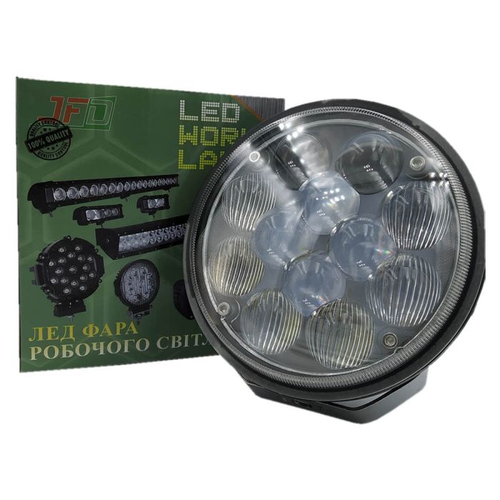 36W (12x3W/гібридний промінь, круглий корпус) 2520 lm LED Фара додаткова JFD-1059(GY-012Z03A)