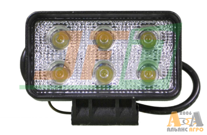 18W/60 (6x3W/широкий промінь, прямокутний корпус)1320 lm LED Фара робоча JFD-1046 55мм (GF-006Z03B)