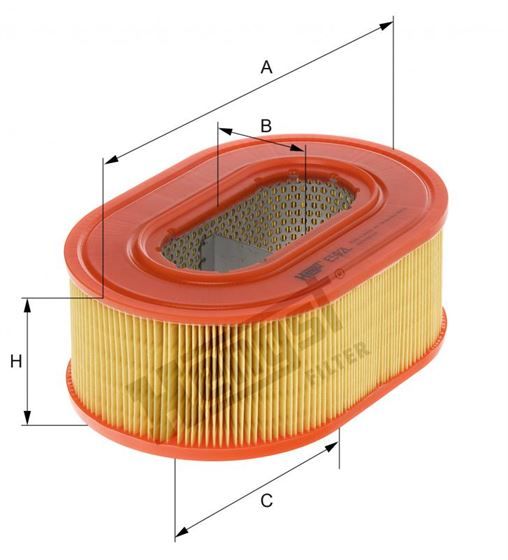 Фільтр повітряний h=87 CATERPILLAR, SCHAEFF,HATZ,AMMANN,42233,C25124,A8069