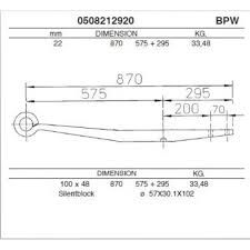 Ресора 1-лист. BPW (вир-во Schomaecker) 0508212920,F179Z203ZA75