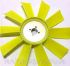 Крильчатка вентилятора (пластик жовта)